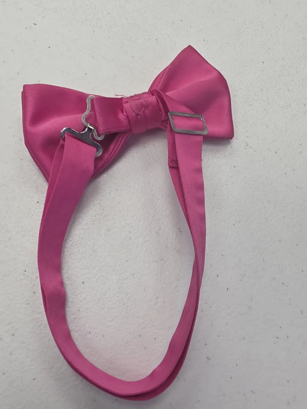 Kids Satin Bow Tie Trio - Pink, Black & Gold (Adjustable)